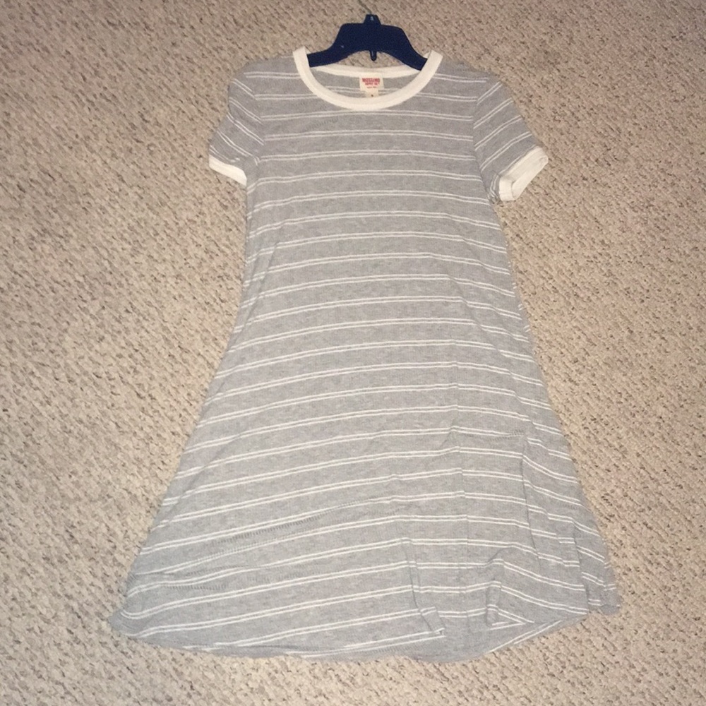 Mossimo Grey Striped Dress
